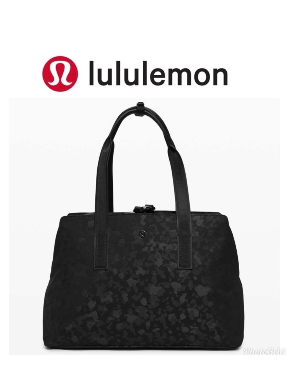 lululemon athletica Black Patterned Tote Bag